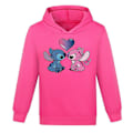 Miniatyrbilde 1 av 2: Lilo og Stitch Hettegensere Topper Barn Gutter Jenter Langermet Casual Pullover Jumper Hettegenser Julegaver Rose Rød Rose Rød Rose Red Rose Red 7-8 Years