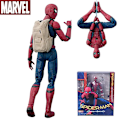 Miniatyrbillede 1 af 4: Avengers Spider-Man Actionfigur Statuette Model Docklegetøj Samling Gave SHF Spiderman 2 SHF Spiderman 2 With Box