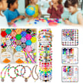 Miniatyrbild 10 av 10: DIY Färgglada Pärlor Set Handgjorda Pärlarmband Tillbehör för Barn Flickor 5205PCS