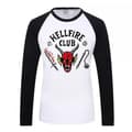 Dam Herr Stranger Things Hellfire Club T-shirt Långärmad Tröja-FF- XL