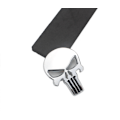 Miniatyrbilde 1 av 3: Punisher billogo dødskalle klistremerke metallmodifisert karosseridekal sideetikett haleetikett (sølvsvart munn)-XF3-