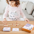 Miniatyrbillede 3 af 4: Matchende Puslespil Match Geometri Puslespil 30 Dobbeltsidede Kort Legetøj Til Børn Småbørn Puslespil Børn Til At Lære Geometri (FMY)