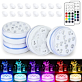 Miniatyrbillede 1 af 5: LED-lampe til pool, nedsænkbar, 16 RGB-farver, 30-50 timers belysningstid, IP68 vandtæt, dekoration-XF15-