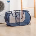 Foldable Laundry Basket Storage Dirty Clothes Hamper DARK BLUE 2 Navy Blue-FF- Navy Blue 2-2