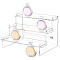 Miniatyrbilde 4 av 8: Akryl Display Stativ Hylle 3 Etasjer Trinn Oppbevaringsstativ for Cupcakes Smykker Parfymer Organizer Display Hylle Stativ