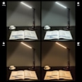 Miniatyrbilde 2 av 5: tectake Skrivebordslampe, LED, dimbar, sammenleggbar, 14W - per stykk black 1200