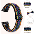 Miniatyrbillede 3 af 5: Strækbart rem kompatibelt med Fitbit Charge 3/4 - Justerbart elastisk erstatningsarmbånd - XF3 -