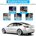 Miniatyrbilde 4 av 7: 4 stk. Sprutbeskyttere for Tesla Model 3 Foran Bak Sprutlapper Fender K White Model 3
