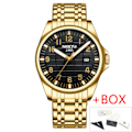 Miniatyrbild 1 av 7: 2023 NIBOSI Toppmärke Kvarts Klocka Herr Vattentät Sport Militär Armbandsur Herr Business Rostfritt Stål Man Klocka Reloj Hombre Gold Black