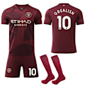 Miniatyrbilde 1 av 2: 2024-2025 Manchester City Bortedrakt Barn Voksen Fotballdrakt Sett No.10 Grealish No.10 Grealish 28