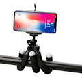 Miniatyrbild 6 av 6: Mobiltelefonstativ, Mini Stativ med Bluetooth Fjärrkontroll & Telefonhållare, 360° Rotation Flexibelt Resestativ för Smartphone, DSLR