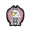 Miniatyrbilde 1 av 6: 2 stk Route 66 motorsykkellapp på ørnform Sy på lapp