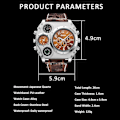 Miniatyrbild 5 av 6: Cool Rund Klocka Display Termometer Dubbel Tid Urtavla
