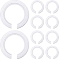 Miniatyrbillede 1 af 5: E27 til E14 Plastskærm Ringadapter, Skærmreduceringsring til montering af Edison skruvskærme til bajonetlamphållare (10)