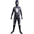 Miniatyrbillede 2 af 5: Venom Spiderman Bodysuit Voksne Børn Kostume Superhelte Kostumer Drenge Halloween Fest Cosplay Jumpsuit Outfits 130cm