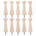 10-pack inskruvbara träkrokar för väggmonterad klädhängare 25-26 mm storlek
