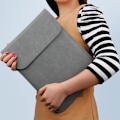 Miniatyrbillede 3 af 6: 13,3\" Laptop Sleeve / Computer Bag / Macbook - Læder - Vælg farve Khaki 348