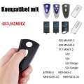 Miniatyrbillede 5 af 5: 433mhz garageportsåbner til Tormatic Novotron 502 Max43-2 / 512 Mix43-2 Fjernbetjening Pakke med 2 (hvid nøgle) [DB] Sort