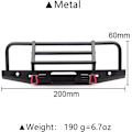 Miniatyrbild 2 av 5: R.C. Bumper Metall Pann Bumper med Krok för Släpvagn för 1:10 R.C. Crawler Traxxas TRX4 Defender Axial SCX10 SCX10 II 90046 90047 (Svart)