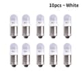 10 ST BA9S LED-pærer Bil Instrument Cluster Lights-FF- White