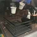 Miniatyrbild 6 av 7: Diskställ svart metall - 44 x 31 x 14,5 cm black 1395