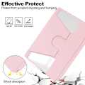 Miniatyrbild 5 av 5: For Samsung Galaxy Tab S9 Fe+ 360 Rotation Transparent Smart Case with Keyboard Pink