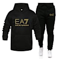Miniatyrbild 1 av 6: Män Sport Huvtröja Tracksuit Set Långärmad Hoodie Sweatshirt Jacka + Joggingbyxor Sweatpants Outfit Fickor A A L