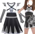 Halloween Cheerleading-uniformer til børn med gratis ærmeovertræk-FF- 140CM