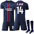 Pikkukuva 1 / 2: 2025-2026 Paris Saint-Germain Lasten Aikuisten Jalkapallopaita No.14 D.Doue-XF6- S