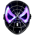 Pikkukuva 1 / 2: Lysande Spiderman-naamio Pojat Lapset Aikuiset Naamiaisasu Supersankari black