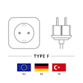 Miniatyrbillede 5 af 5: Goobay Schuko-kabel vinklet til montering, 5 m, sort stik med jordforbindelse (type F, CEE 7/7) > løse kabelender 455