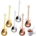 Miniatyrbilde 1 av 5: Sett med 6 rustfrie dessertskjeer, teskjeer, kaffeskjeer, rustfrie gitarskjeer