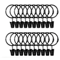 Miniatyrbillede 1 af 6: INF Gardinringe med klemmer sort 20 stk-XF6-