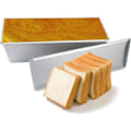 Miniatyrbild 4 av 5: Pullman brödform med lock, 1,65 lb degkapacitet, Non-stick rektangulär platt toastlåda - Silver (750G)