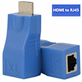 Miniatyrbillede 1 af 8: HDMI Extender RJ45 4K 3D HDMI 1.4 30M Extender til RJ45 Over Cat blue