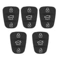 5-pack ersättningsnyckelfodral, 3-knapps gummifodral för Hyundai & Kia-FF-