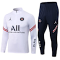 Miniatyrbillede 1 af 7: Paris, Atletico Madrid, Inter Milan, Liverpool, Marseille Brasilien Langærmet trøje, voksen og børns træningsdragt, fodboldtrøjesæt hvid white white XXL