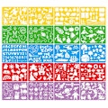Miniatyrbillede 1 af 5: 20 stk Børns DIY Stencils Hule Sæt Børn Plast P