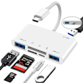 Miniatyrbild 1 av 7: 6-i-1 Minneskortläsare, Typ C-adapter, TF SD, USB C, Macbook Huawei Samsung Xiaomi OTG-förstärkare är Compact Flash 6 in 1