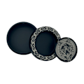 Miniatyrbilde 3 av 3: Svart snusboks i aluminium for all snus, med ulvmotiv black Alluminium