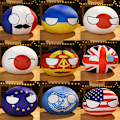 Pikkukuva 6 / 8: 10 cm Country Ball -pehmolelu Polandball-riipus Countryball-täyte 17(Japan)