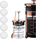 Miniatyrbilde 4 av 5: Franskpresse erstatningsfilter, 5-pakning 2,6 tommer universell rustfri-FF-
