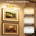 Miniatyrbild 3 av 4: Rechargeable Picture Light with Remote Control, Dimmable, 3 Color Temperatures, Battery Operated Wall Lamp with Timer and Memory Function-FF- Gold