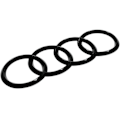 Miniatyrbillede 2 af 4: Audi Ringe Black Edition Emblem Blackline Logo Sort 27,3cm-XF3-