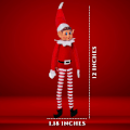 Miniatyrbild 2 av 5: Jultomte som beter sig illa plyschleksak | Nyhet Lång böjlig stygg pojke jultomtar docka
