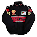 Miniatyrbillede 1 af 4: 2024 Ferrari Sort Broderi Eksklusiv Jakkesæt F1 Team Racing Til Mænd A A L