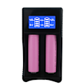 Miniatyrbillede 2 af 3: Batterioplader SW-3 med LCD-display til 2x 18650 batterier