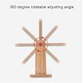 Miniatyrbilde 3 av 5: 360 graders roterende sminkespeil for bordplate med stativ, klart tre