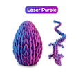 Miniatyrbild 7 av 8: 3D-tryckt laserdrakeägg med 12\" flexibel drak-fidgetleksaksfigurdek Laser Colorful