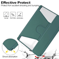 Miniatyrbild 5 av 5: For Samsung Galaxy Tab S9 Fe+ 360 Rotation Transparent Smart Case with Keyboard Dark Green